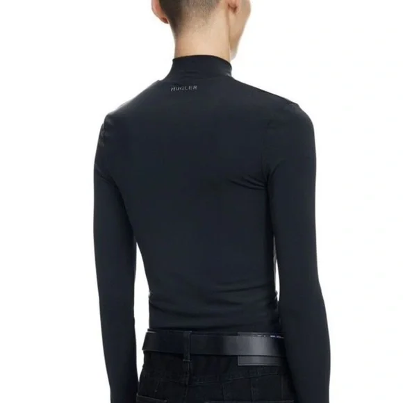 MUGLER x H&M Super-fitted Elegant Black Cut-Out Jersey Shirt Men’s Size 3XL - Picture 3 of 13